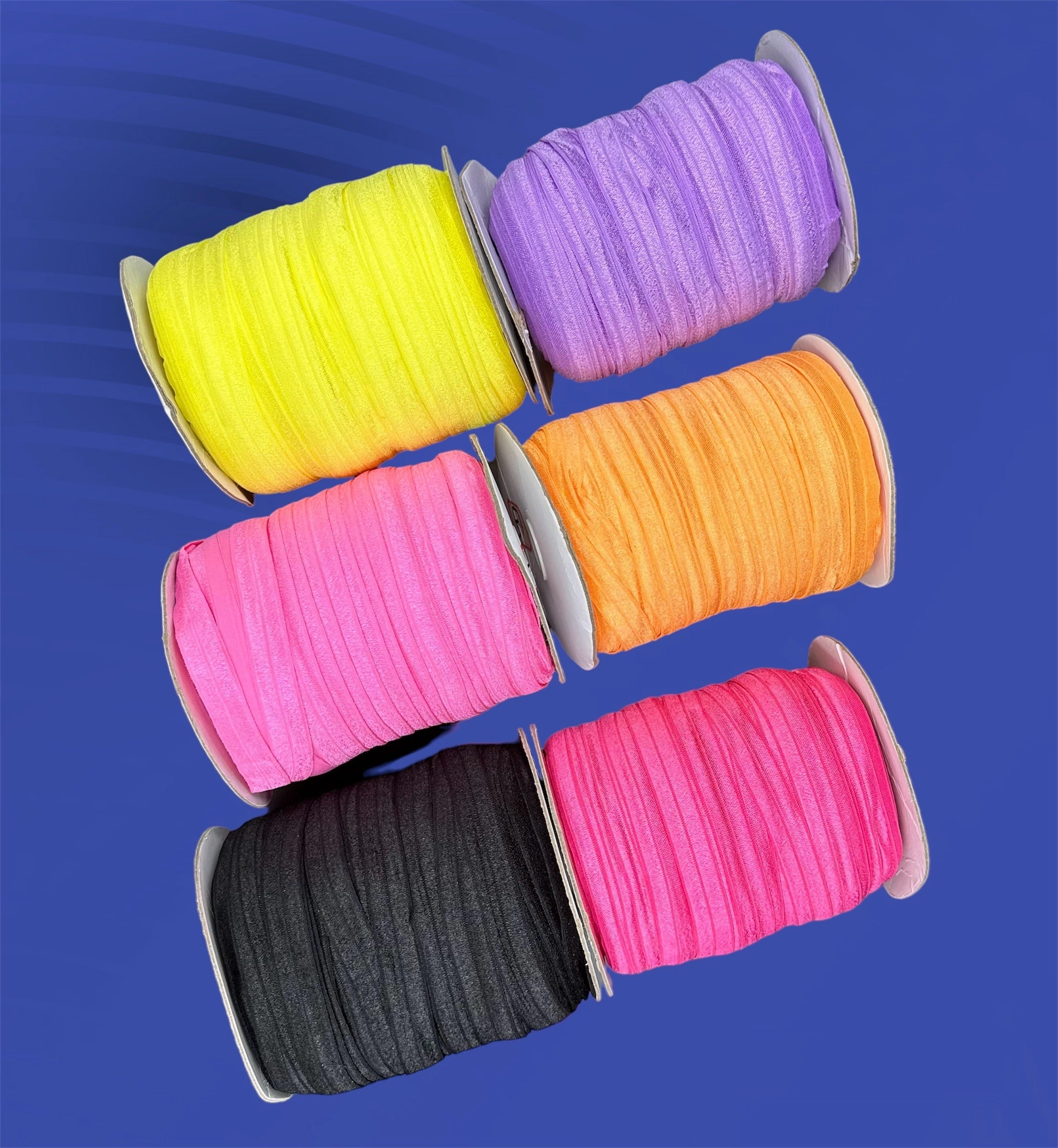 *5/8'' (15mm) Top Quality Shiny Fold Over Elastic 5/8'' FOE Shiny FOE By the Roll - 100 yards