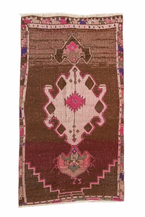‘Confetti' - Turkish Vintage Accent Rug - 2'10'' x 5'2''