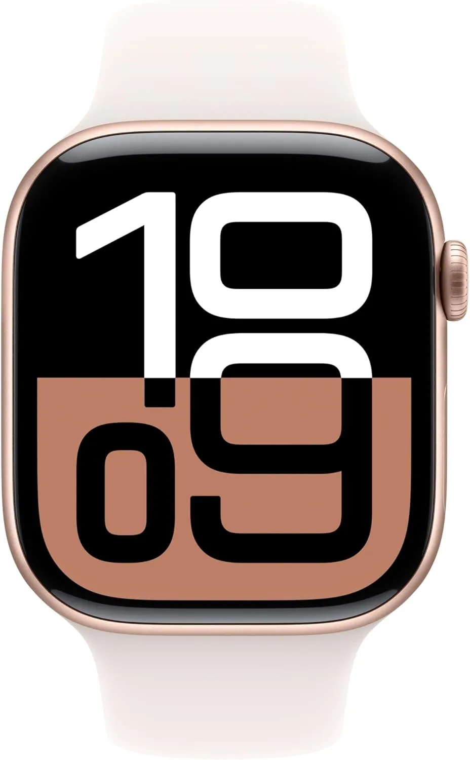 Apple Watch Series 10 [GPS 46mm case] Smartwatch with Rose Gold Aluminium Case with Light Blush Sport Band - M/L. Fitness Tracker, ECG App, Always-On Retina Display, Water Resistant