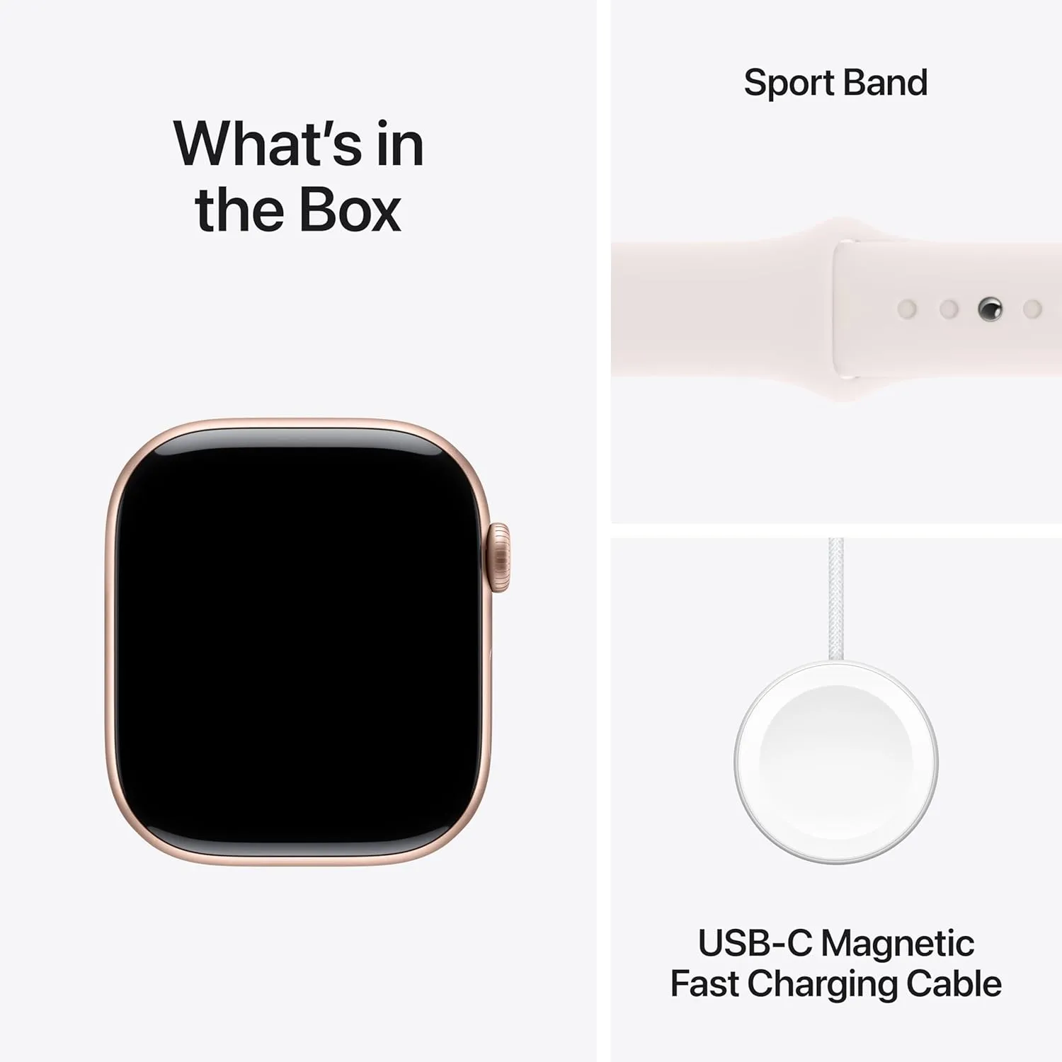 Apple Watch Series 10 [GPS 46mm case] Smartwatch with Rose Gold Aluminium Case with Light Blush Sport Band - M/L. Fitness Tracker, ECG App, Always-On Retina Display, Water Resistant