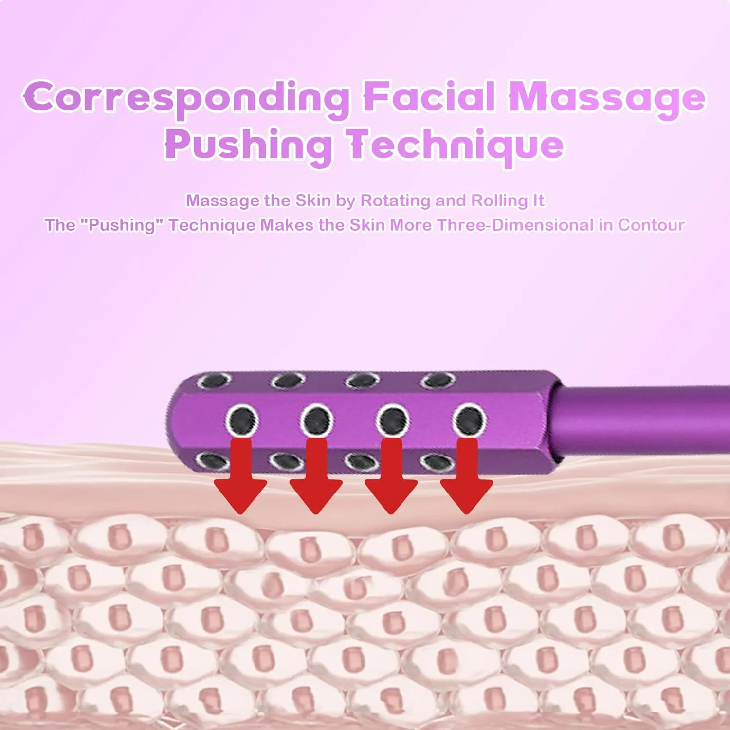 Arrily Face Roller, Ice Roller for Face, Beauty Sculptor Roller, Uplifting Face Massager Roller, Germanium Stone FaceRoller for Up Lifting and Skin Care, Instant Results (1pcs)
