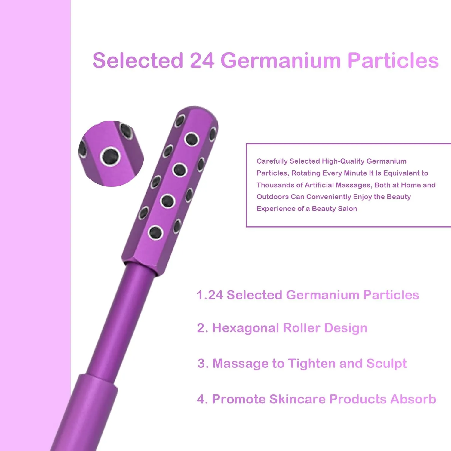 Arrily Face Roller, Ice Roller for Face, Beauty Sculptor Roller, Uplifting Face Massager Roller, Germanium Stone FaceRoller for Up Lifting and Skin Care, Instant Results (1pcs)