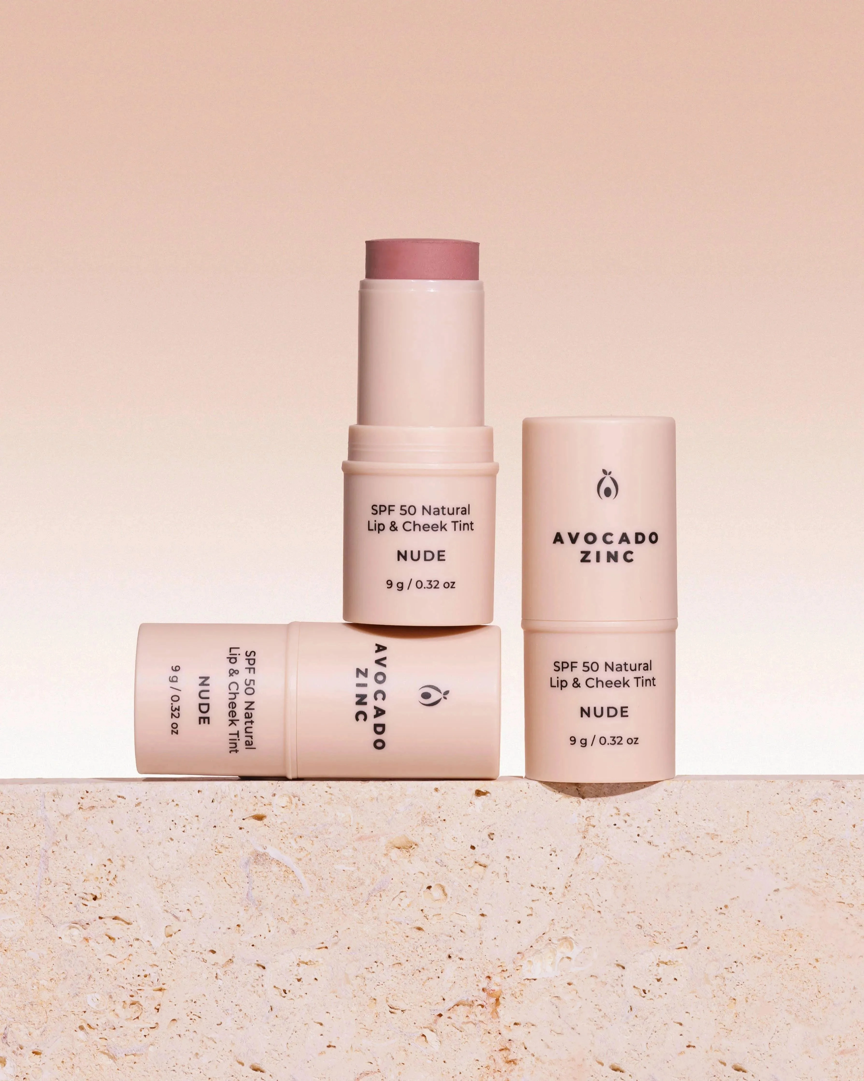 Avocado Zinc – SPF 50 Natural Lip & Cheek Tint – Nude