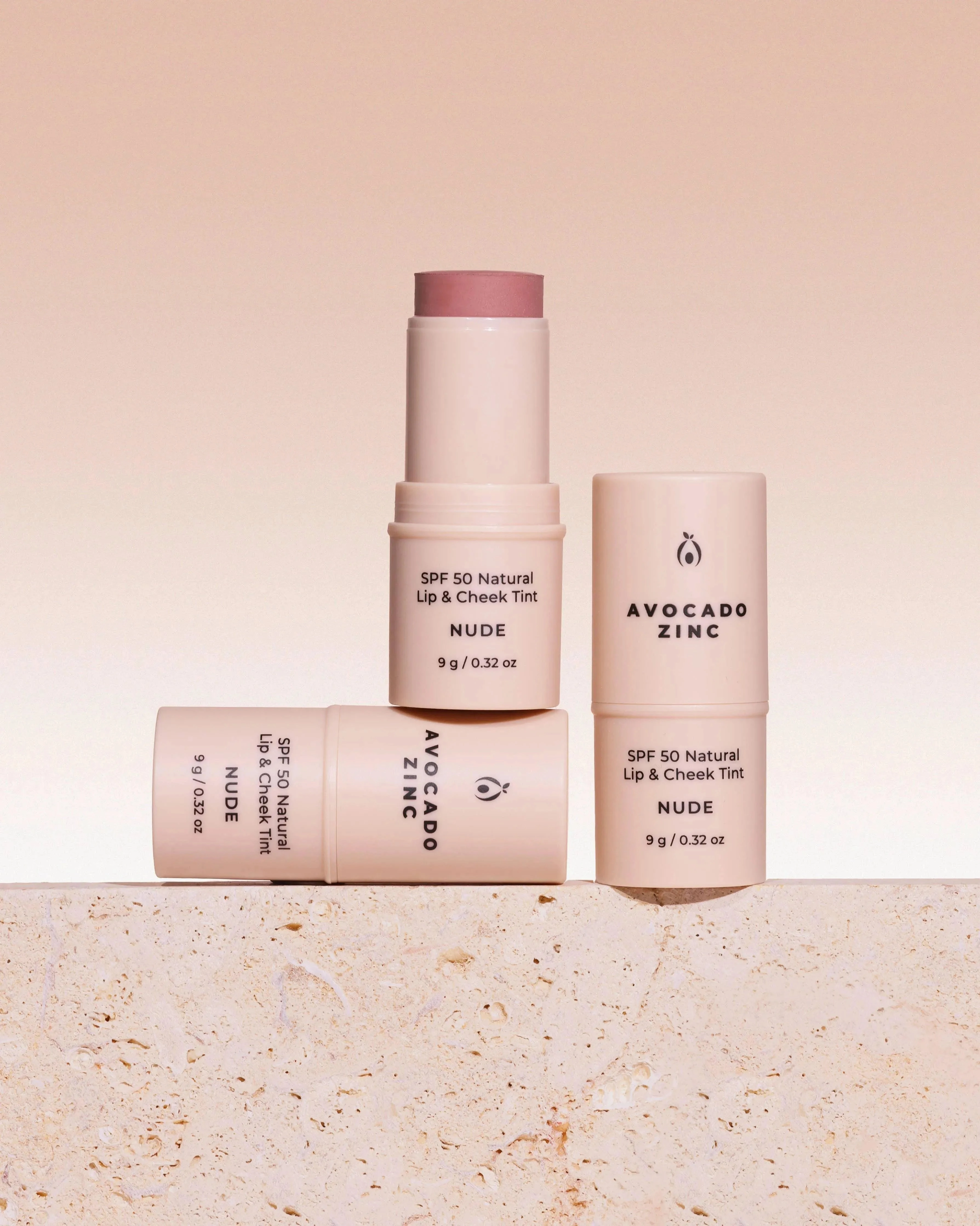 Avocado Zinc – SPF 50 Natural Lip & Cheek Tint – Nude