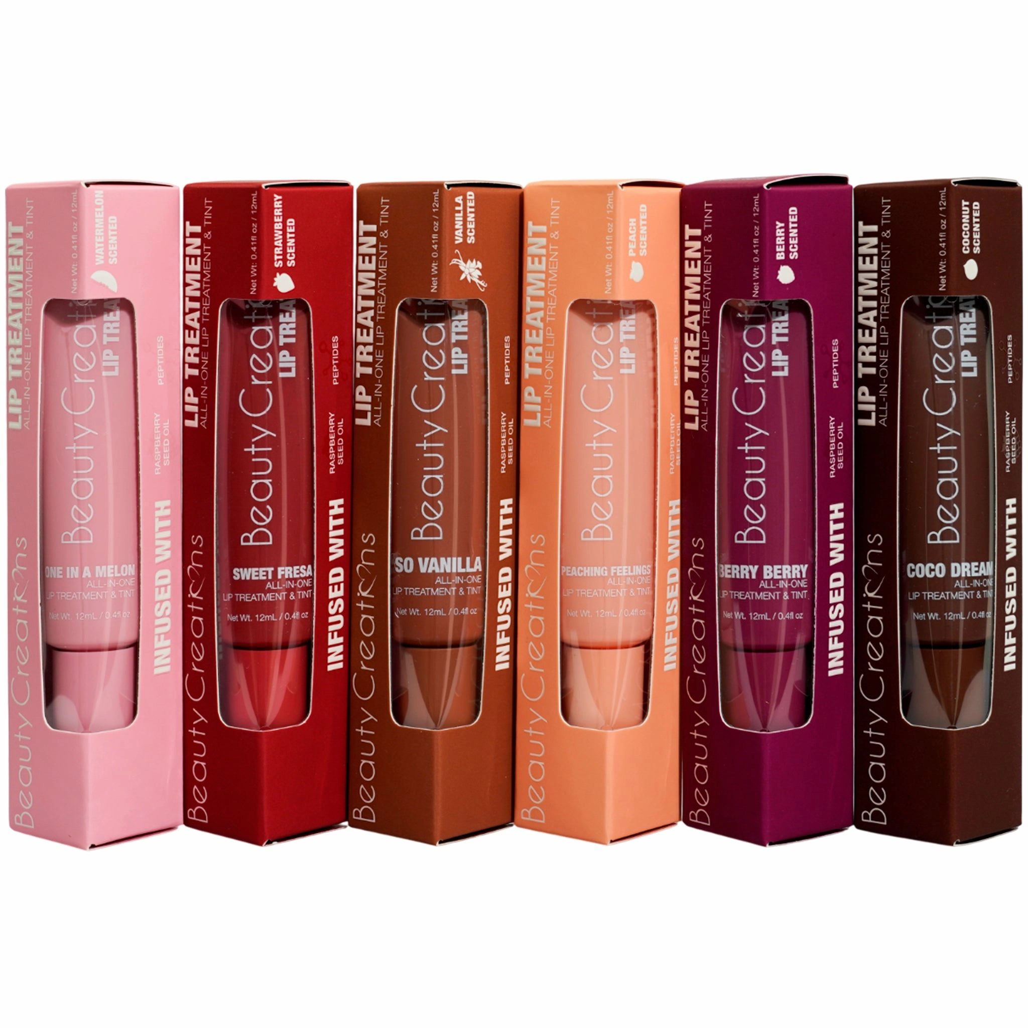 Beauty Creations Lip Treatment & Tint - Wholesale Display 36 Units   6 Tester (TLT-PT)