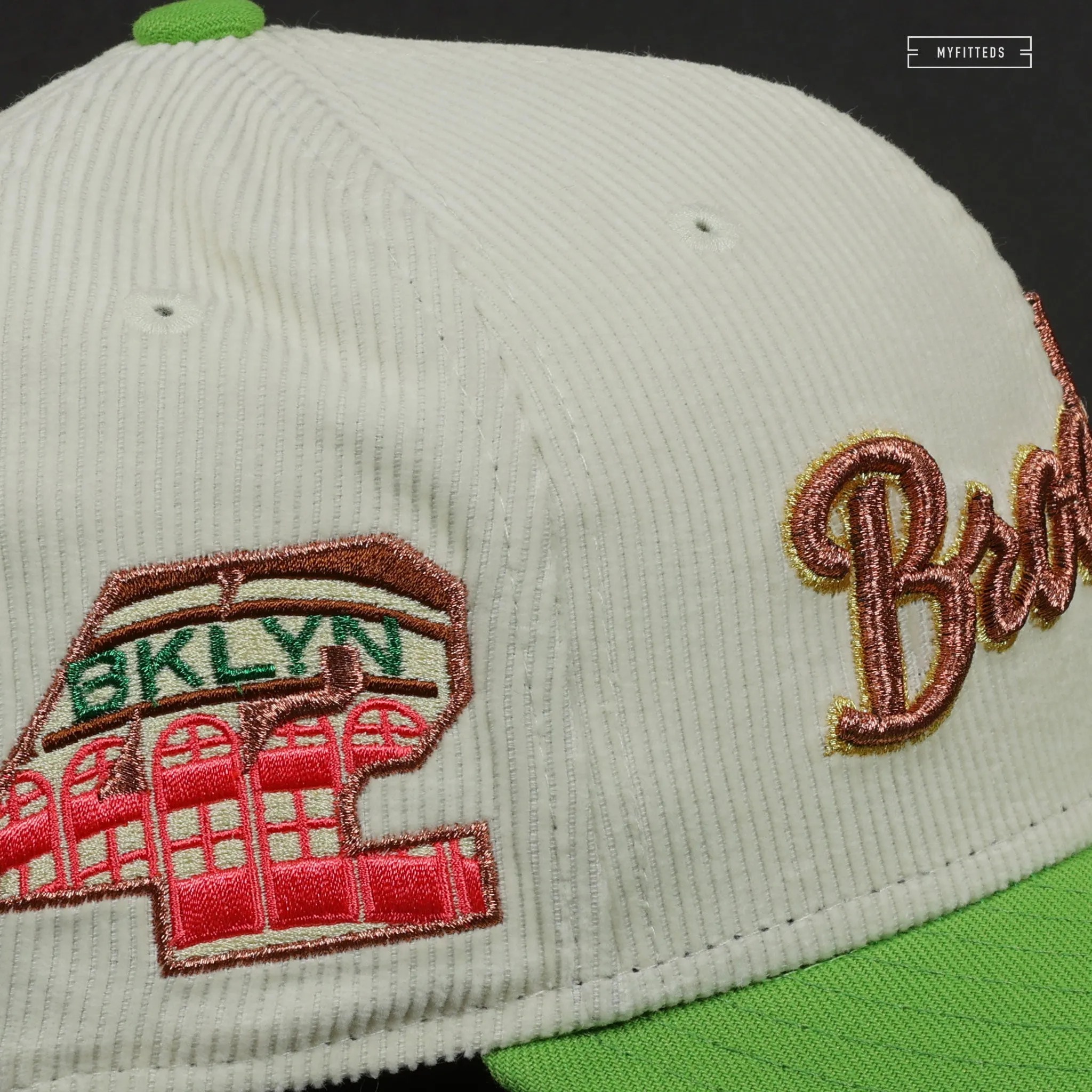 BROOKLYN CYCLONES #42 J ROBINSON PISTACHIO AND STRAWBERRY NEW ERA FITTED CAP