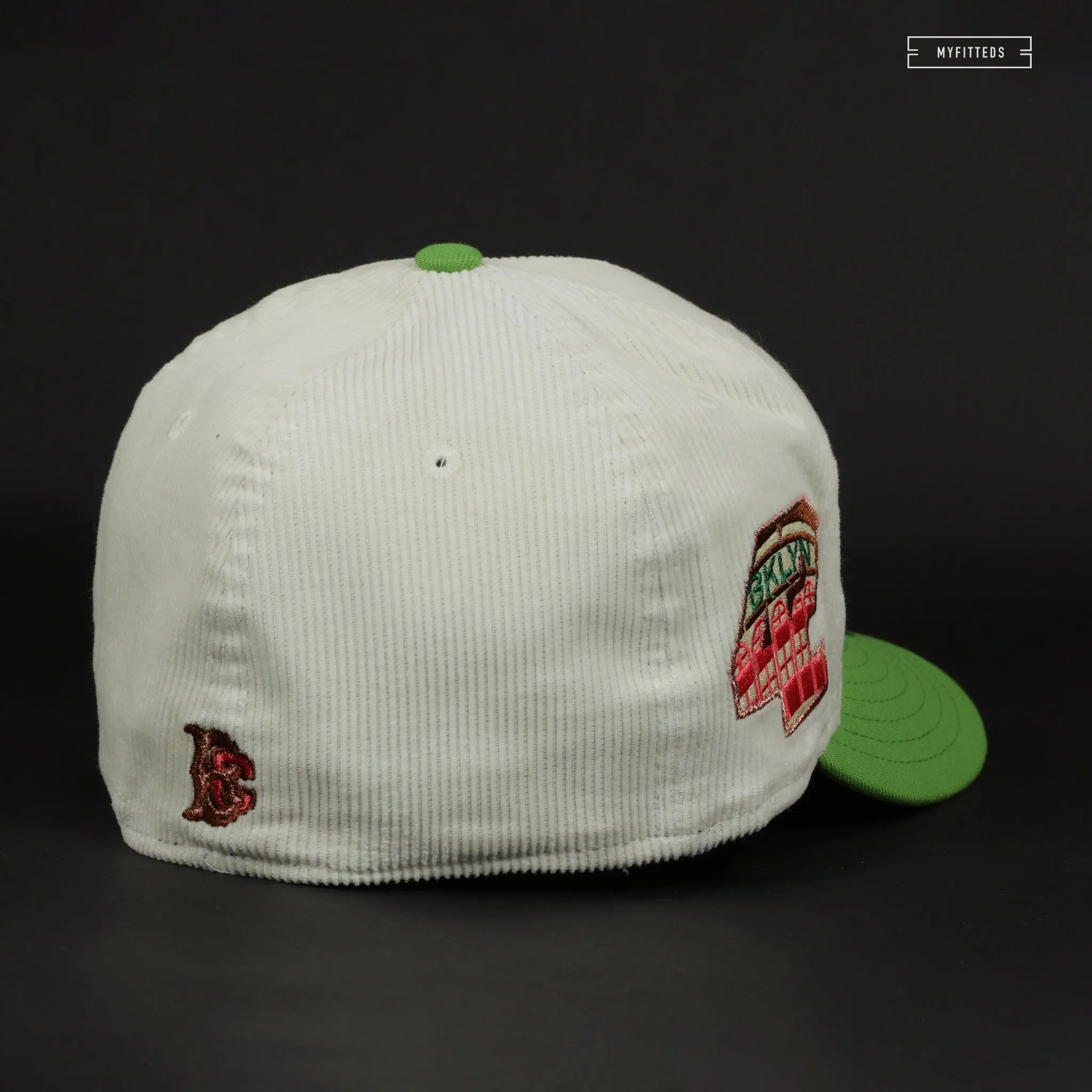BROOKLYN CYCLONES #42 J ROBINSON PISTACHIO AND STRAWBERRY NEW ERA FITTED CAP