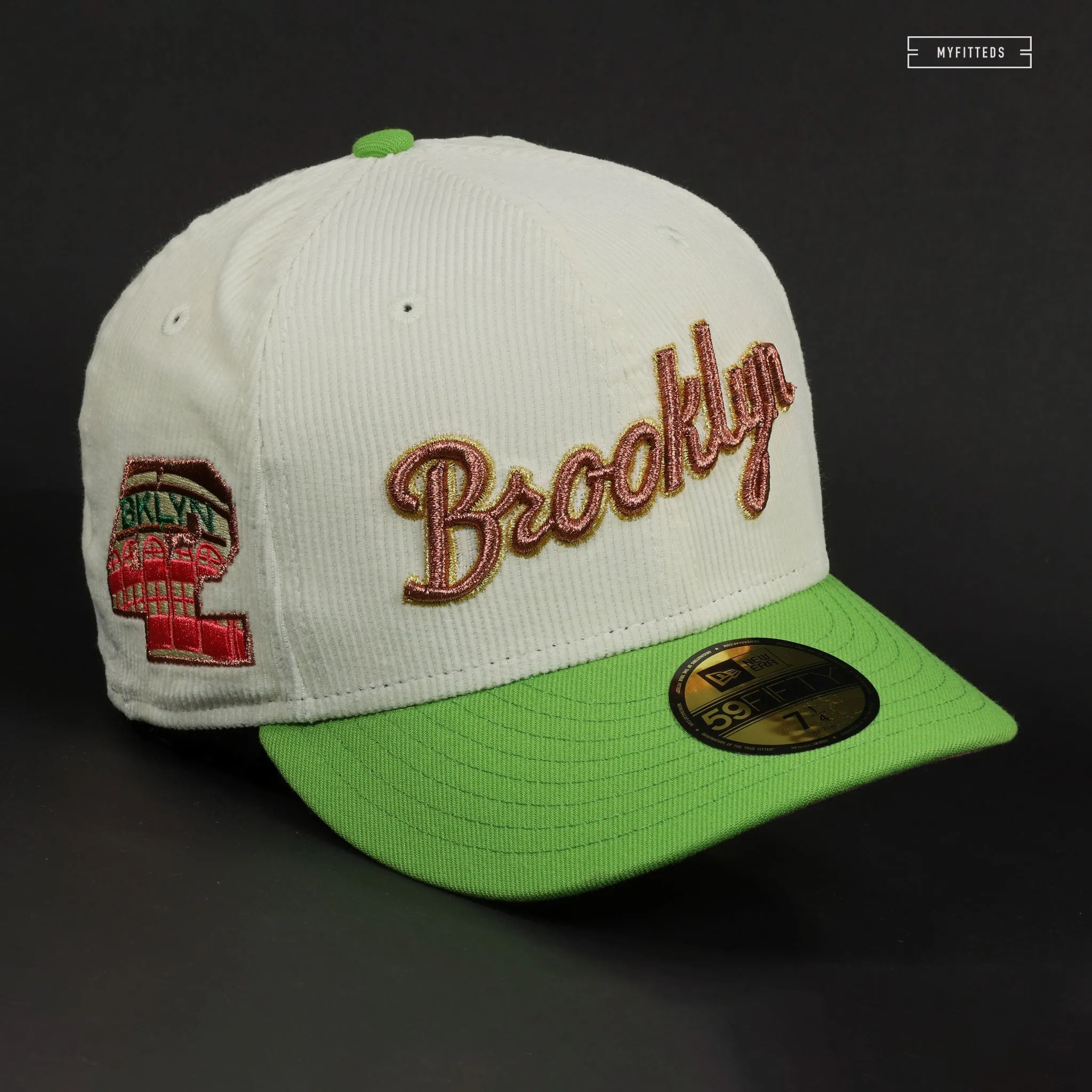 BROOKLYN CYCLONES #42 J ROBINSON PISTACHIO AND STRAWBERRY NEW ERA FITTED CAP
