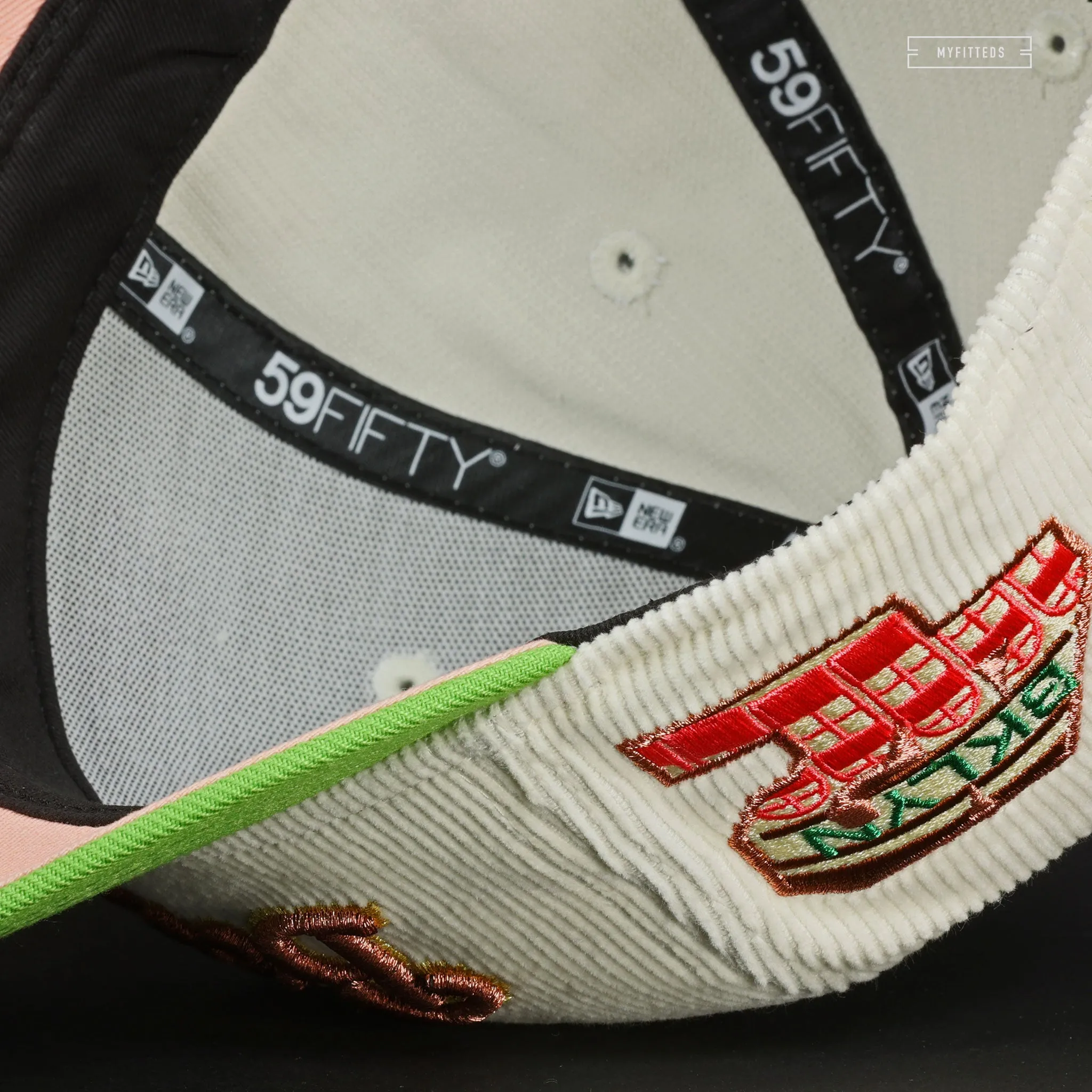BROOKLYN CYCLONES #42 J ROBINSON PISTACHIO AND STRAWBERRY NEW ERA FITTED CAP