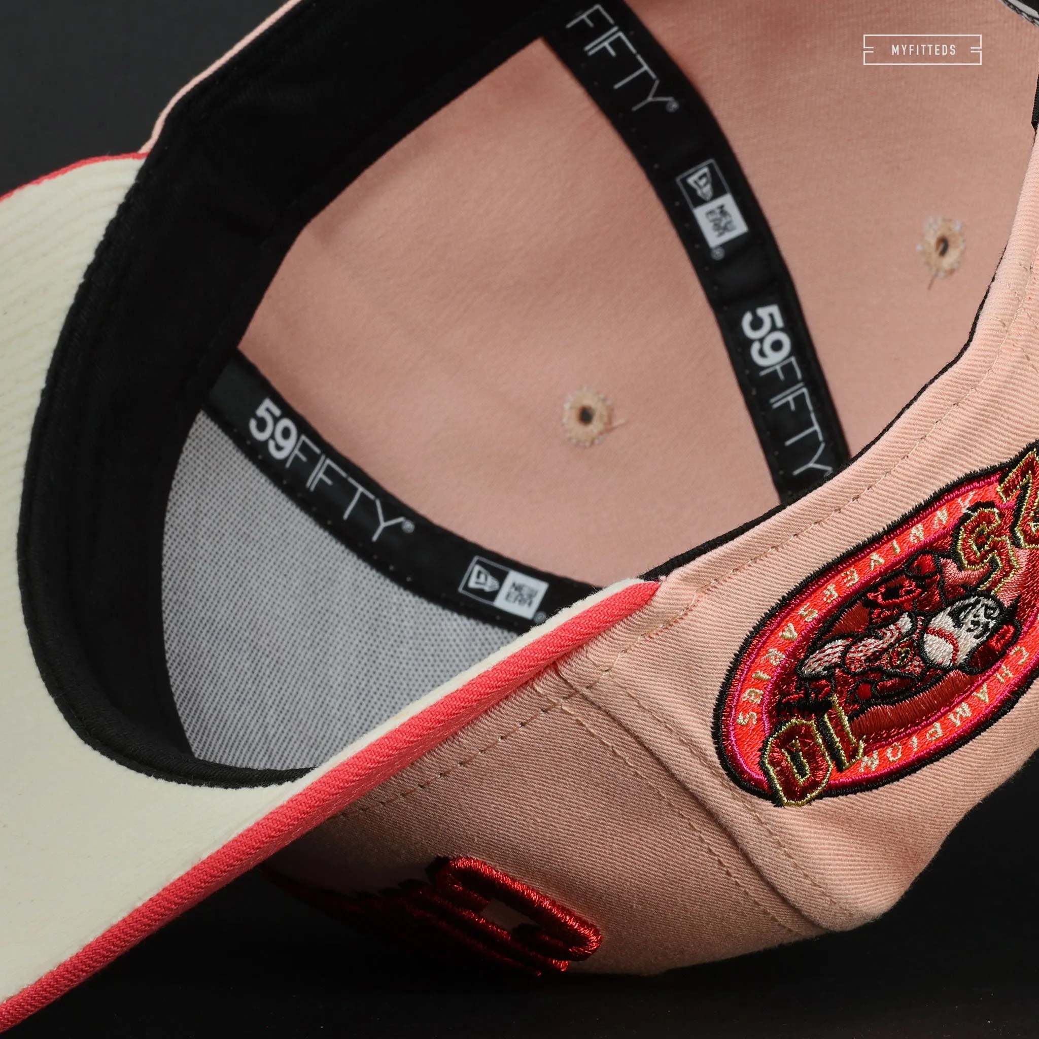 CINCINNATI REDS WORLD CHAMPS 25TH & 10TH ANNIVERSARIES NEW ERA FITTED CAP