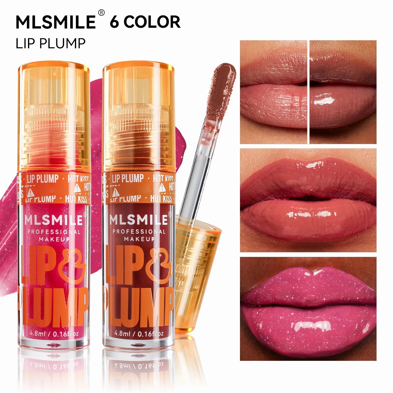 Clear Moisturizing Lip Gloss – Crystal Jelly Lip Oil | Non-Sticky Plumping Lip Balm for Sexy Shine and Smooth Lip Care