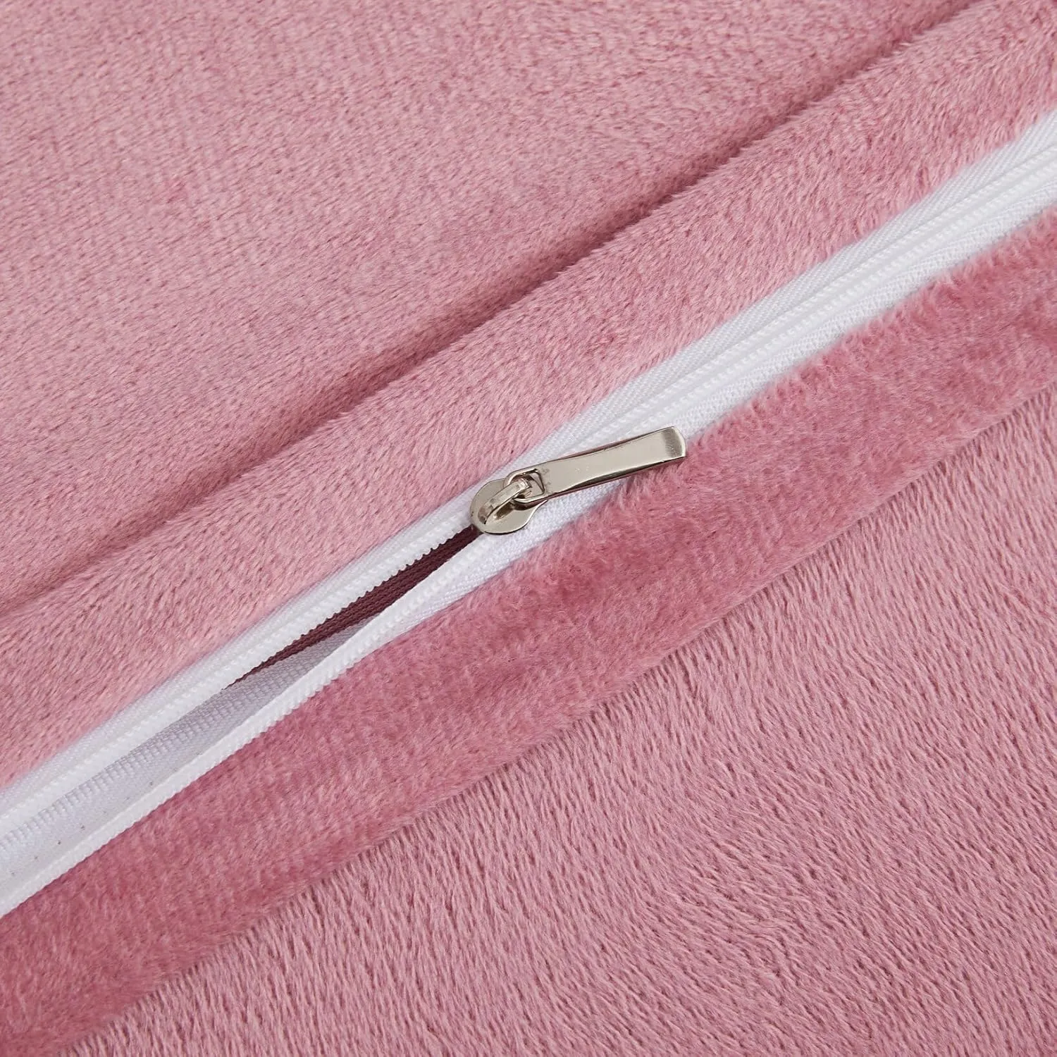 Crystal Velvet King Duvet Cover Set Blush Pink, Soft Warm Flannel Comforter Cover King Size for Fall Winter Spring, 3 Pieces Luxury Fluffy Silky Velour Bedding Duvet Cover 104" x 90"