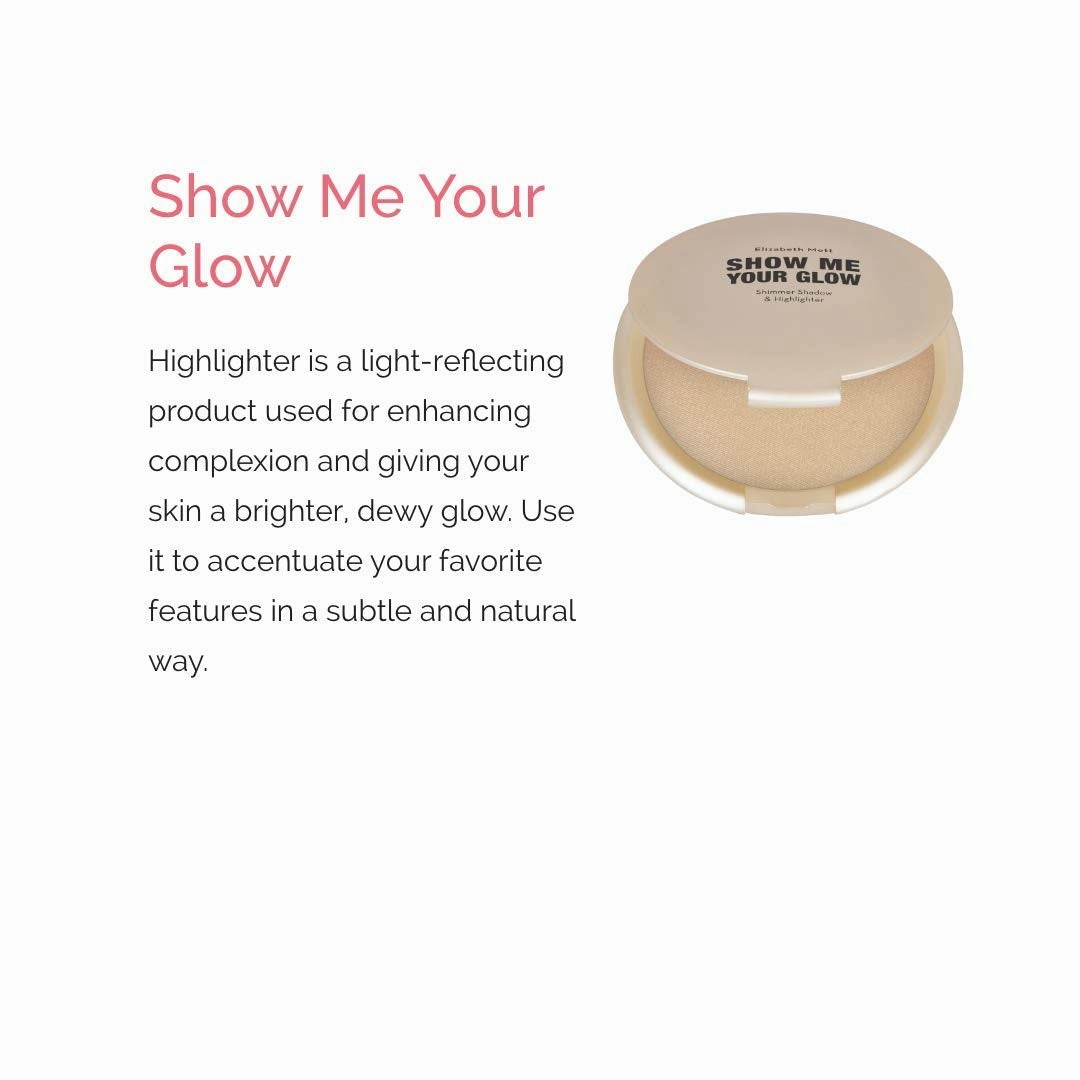 Elizabeth Mott Bundle: Show Me Your Glow Shimmer Highlighter AND Whatup Beaches Bronzer (Matte) - Cruelty Free