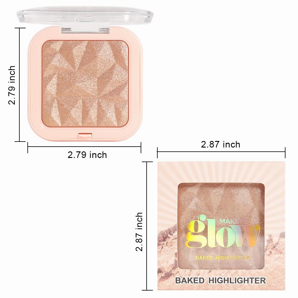 evpct Champagne Face Highlighter Makeup Shimmer Glitter Diamond Sparkly Highlighters Makeup Palette Powder for Face Body Cheek Skin iluminadores iluminador de jos maquillaje luminizers E02