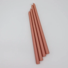 Extra Tall Rose Glow Tapered Candle