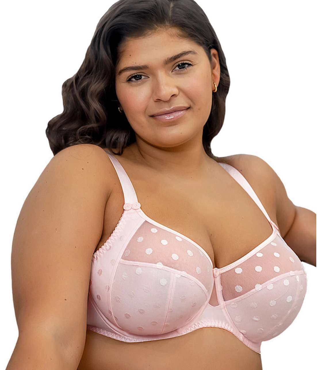 FIT FULLY YOURS Carmen Blue Coral Polka Dot Underwire Bra (#B2498)