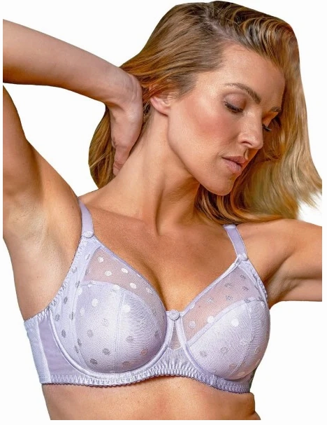 FIT FULLY YOURS Carmen Blue Coral Polka Dot Underwire Bra (#B2498)