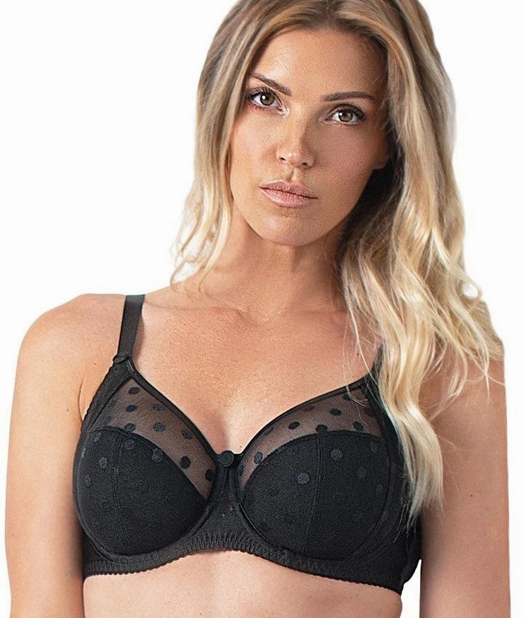 FIT FULLY YOURS Carmen Blue Coral Polka Dot Underwire Bra (#B2498)