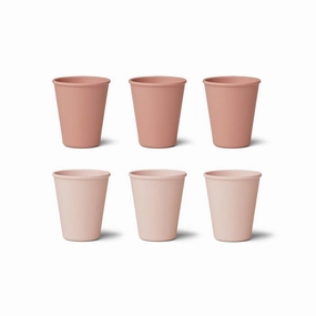 Gertrud Bamboo Cups 6 Pack - Coral blush mix