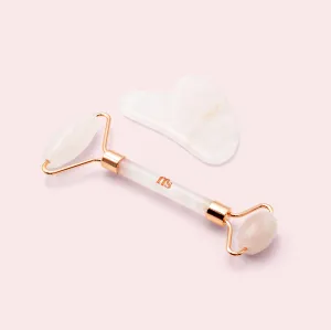 Gua Sha Stone & Massage Roller Set