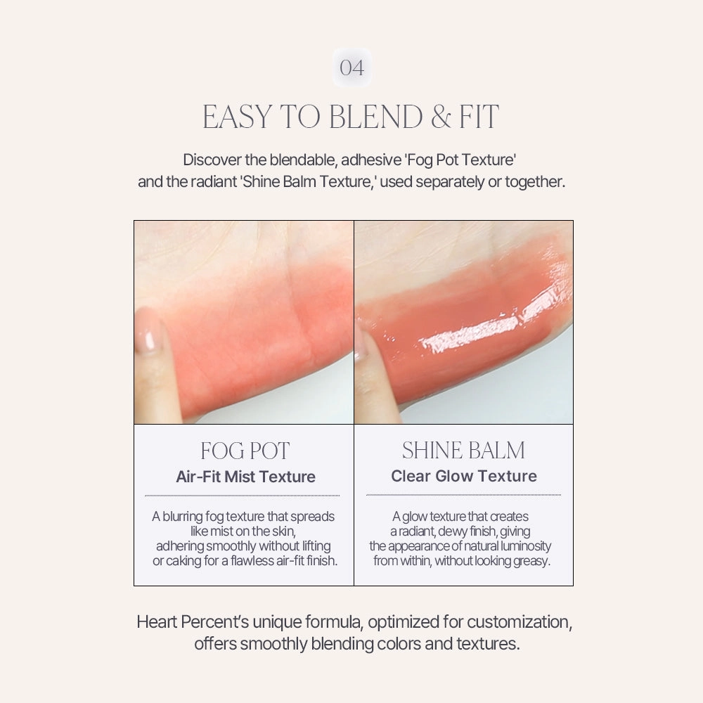 Heart Percent Dote on Mood Custome Lip & Cheek (Dual)