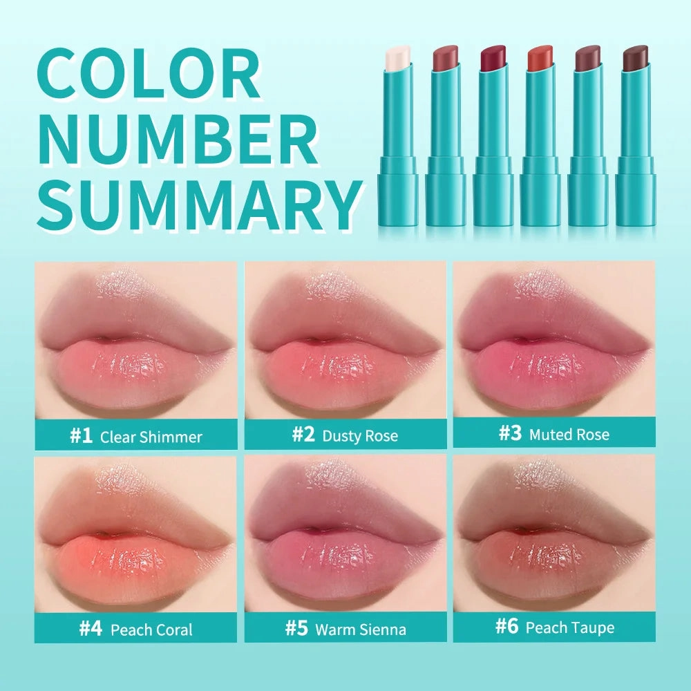 Hydrating Tinted Lip Balm – Long-Lasting Moisture Jelly-Like Tint with Natural Color Korean Lip Makeup