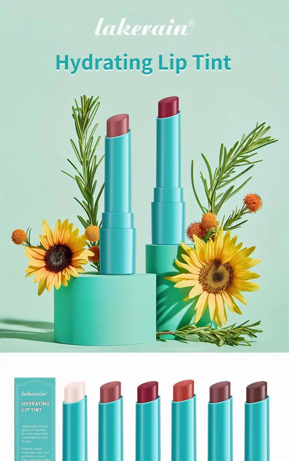 Hydrating Tinted Lip Balm – Long-Lasting Moisture Jelly-Like Tint with Natural Color Korean Lip Makeup