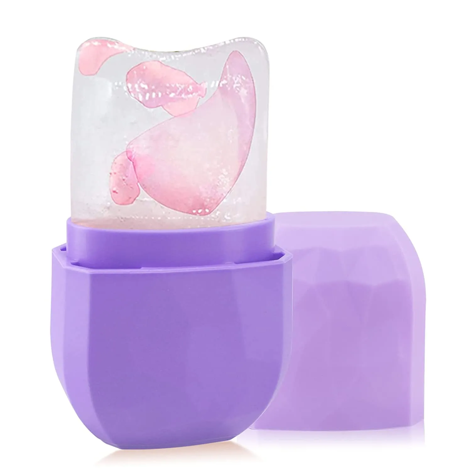 Ice Face Roller, Ice Roller for Face and Eye, V-Shaped Design, Food-Grade Leak-Proof Silicone Cube, Reusable Face Massage, Facial Beauty Ice Roller, Ice Mold for Face Beauty Gift for Women