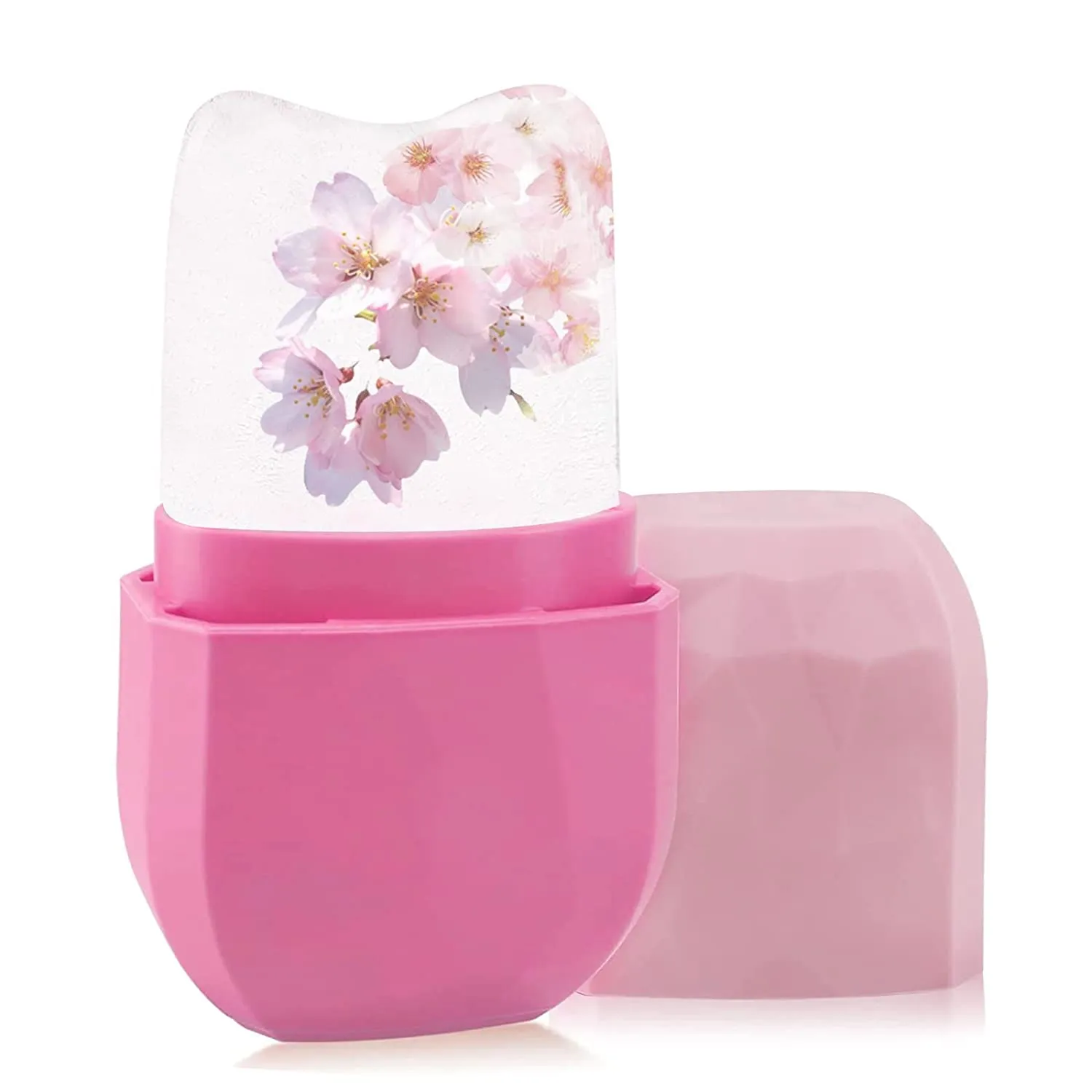 Ice Face Roller, Ice Roller for Face and Eye, V-Shaped Design, Food-Grade Leak-Proof Silicone Cube, Reusable Face Massage, Facial Beauty Ice Roller, Ice Mold for Face Beauty Gift for Women