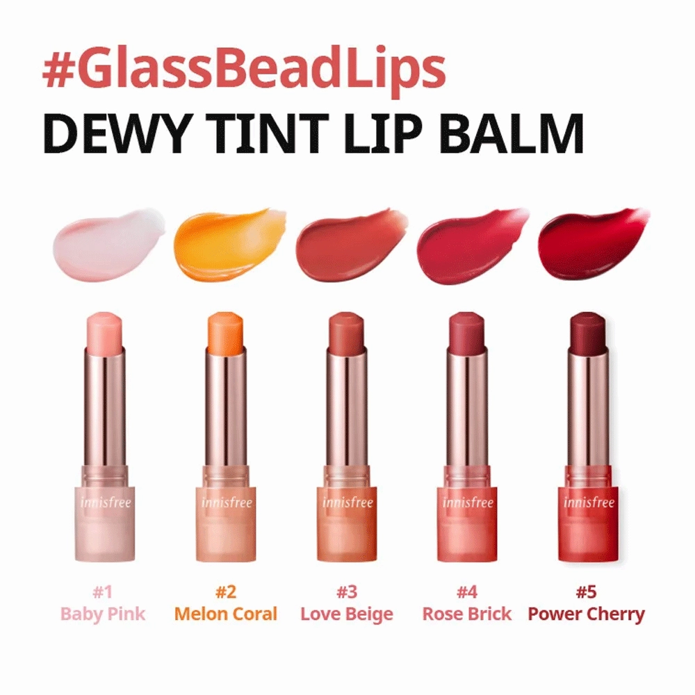 Innisfree Dewy Tint Lip Balm 3.2g - 5 Colors