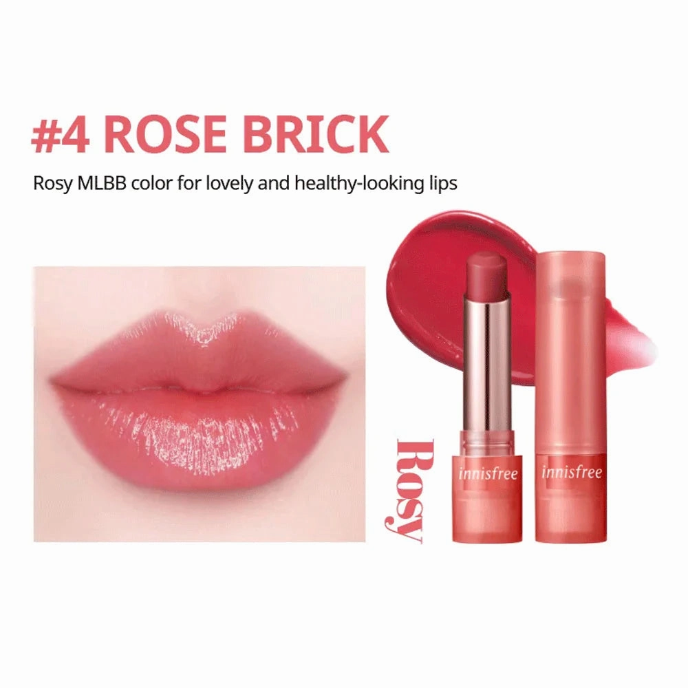 Innisfree Dewy Tint Lip Balm - Rose Brick - Hydrating Tinted Lip Care