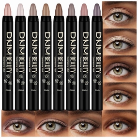 Kaely 8Pcs Cream Eyeshadow Stick Set for Eyes,Champagne Pearl Taupe Bronze Cocoa Stone Putty Smoky Amethyst,Halloween Makeup,Matte Shimmer Eye Shadow Pencil Pen Crayon Waterproof,sombras para ojos 03