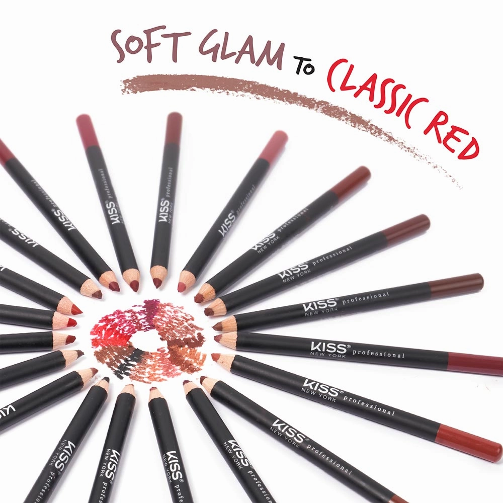KISS NEW YORK PROFESSIONAL – Silky Smooth Lip Pencil Liner | Rich Pigment   Long-Lasting   Water-Resistant | Shades 01–20
