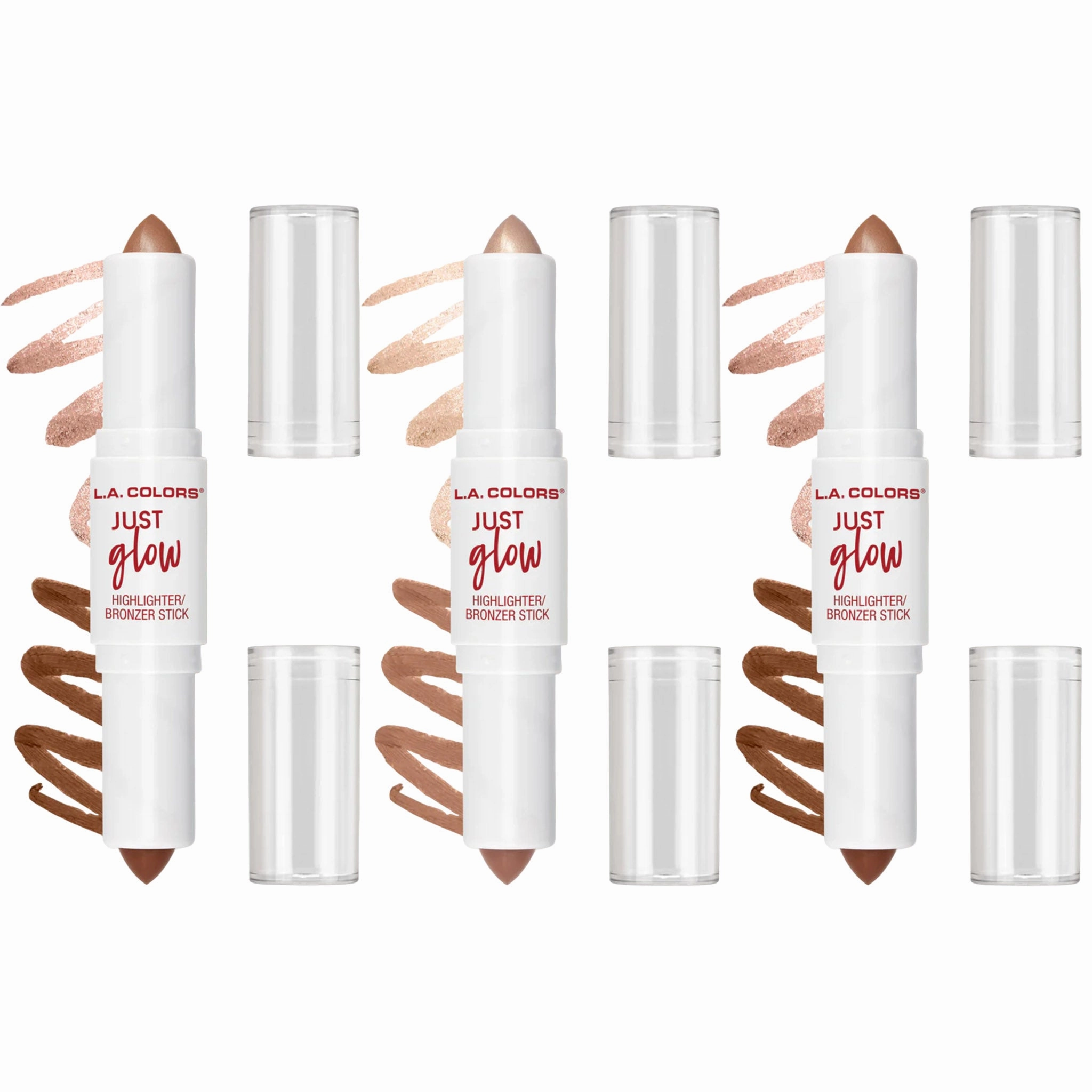 L.A. Colors Bronzer Contour Duo Stick Promo - Wholesale Display 36 Units (CPD527)