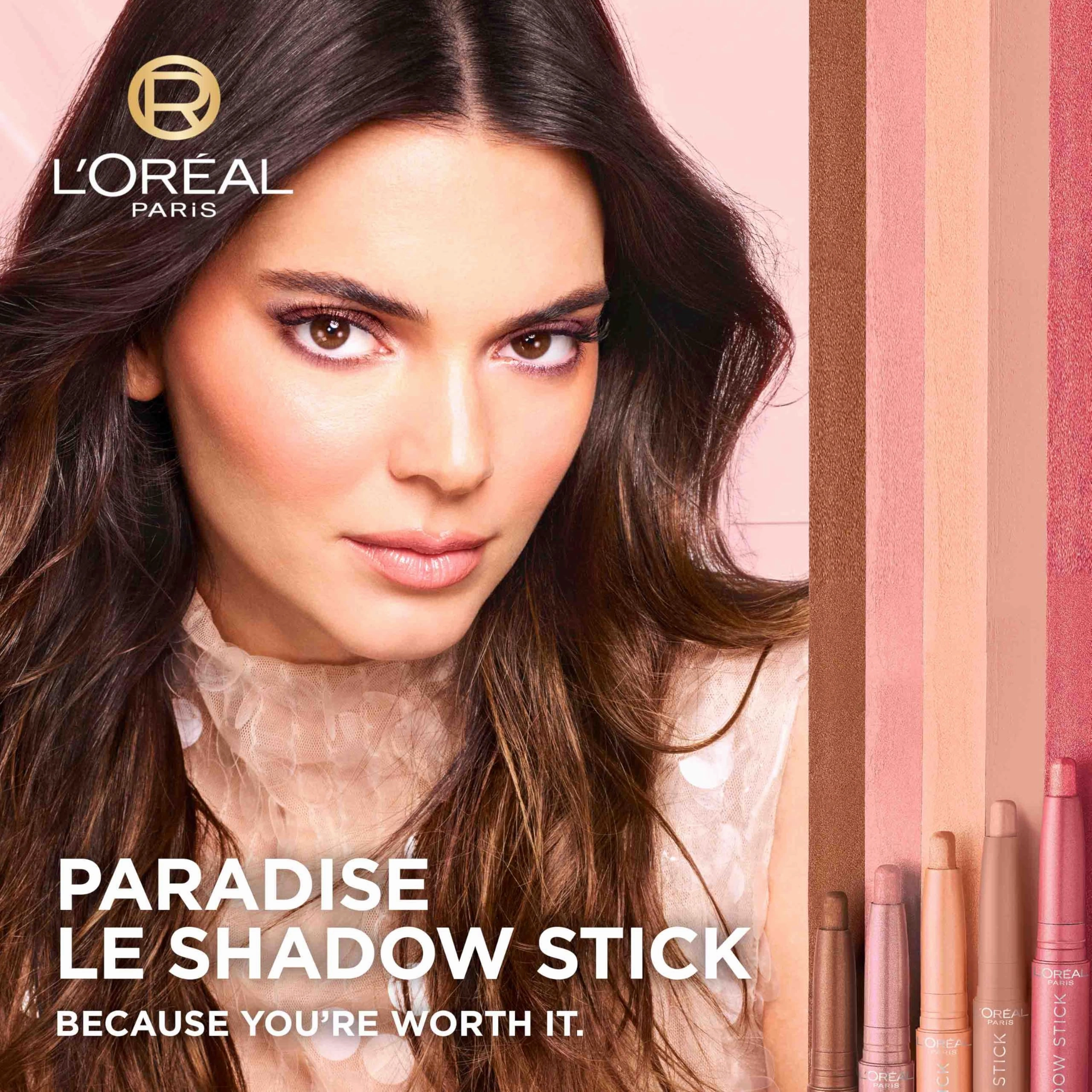 L'Oreal Paris Makeup Le Shadow Stick Eyeshadow, Blendable, Smudge-Resistant, Cream Eyeshadow, Cloudy Rose, 0.05 Oz