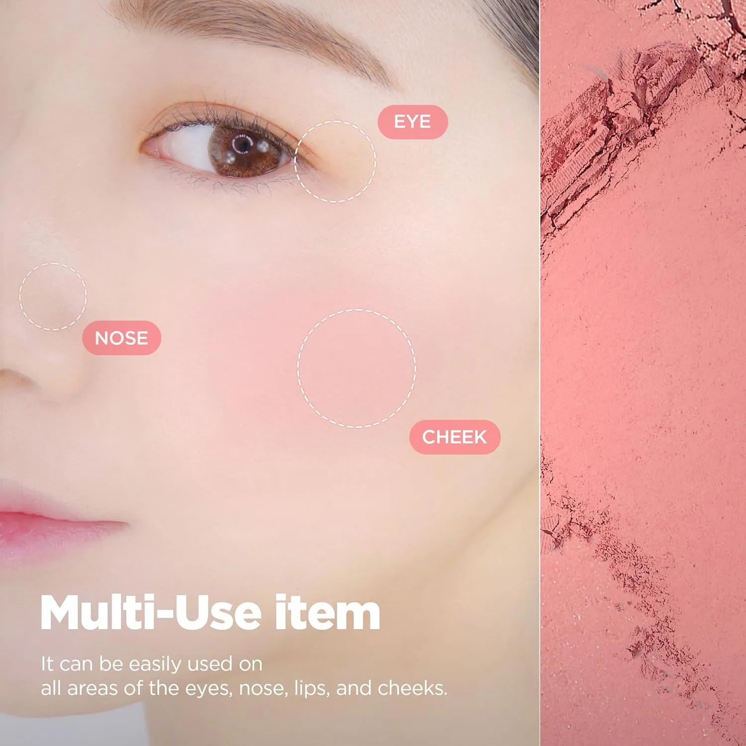 lilybyred Luv Beam Cheek | Heart-Shaped Korean Powder Blush, Soft Matte Finish with Subtle Shimmer, Blendable & Buildable, Lightweight & Long-Lasting, Natural Flush, 0.16 oz. (04 Selfie Red)