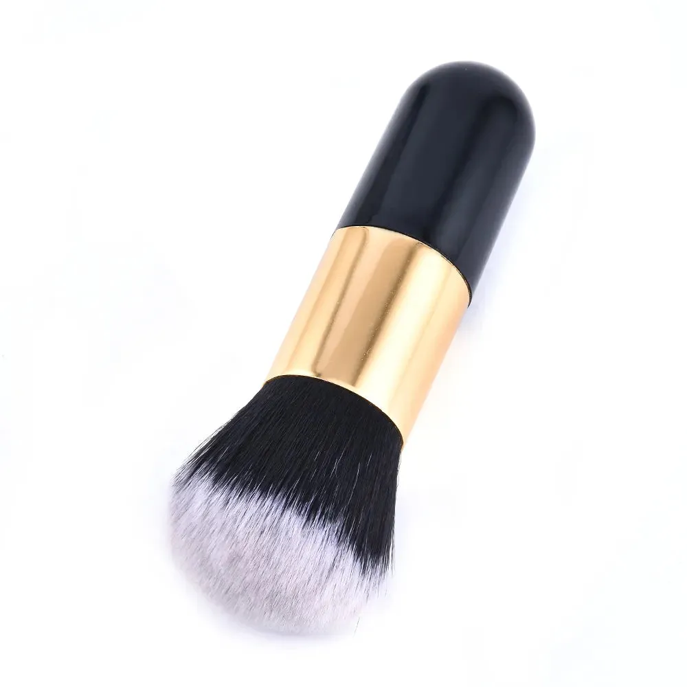 Luxury Champagne Makeup Brushes Flat Top Foundation Brush Large Face Brush Repair brush contour brush for Liquid Cream Powder
