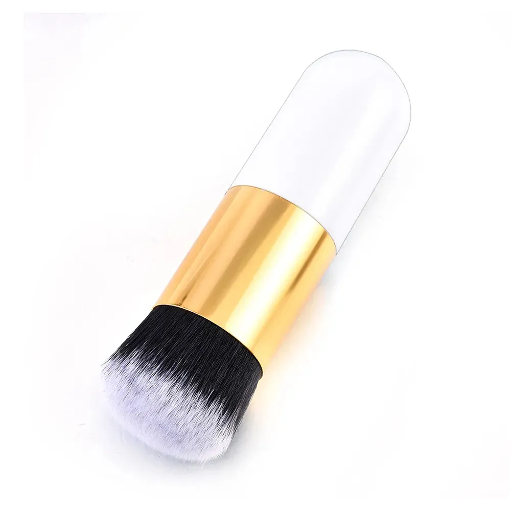 Luxury Champagne Makeup Brushes Flat Top Foundation Brush Large Face Brush Repair brush contour brush for Liquid Cream Powder