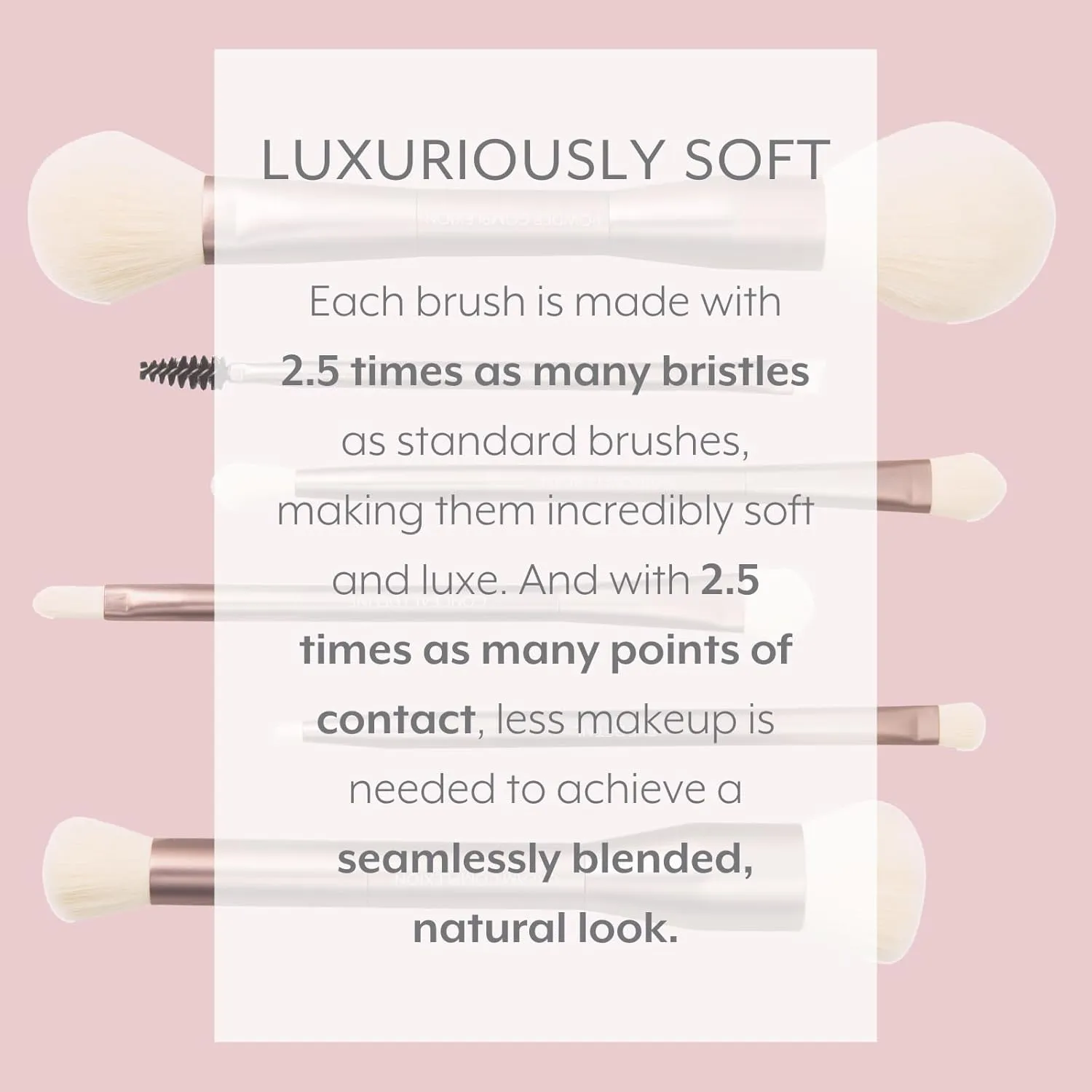 Luxury Sustainable 6 Dual Ended Makeup Brush Set with Vegan Leather Brush Case, Luxury Makeup Brush Set Professional, Vegan Soft Makeup Brushes for Face, Best Eye Brush Set for Travel.