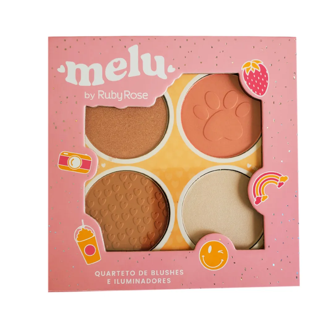 Melu blush palette, highlighter & bronzer HB-7532