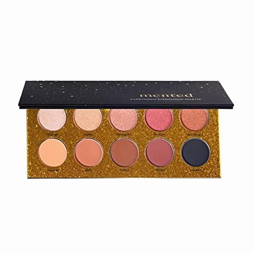 Mented Cosmetics | Nude and Dark Eyeshadows, Everynight Eye Shadow Palette   Sunkissed Highlighter Palette   Eyebrow Pencil (Deep Brown)   Long Live the Lash Mascara