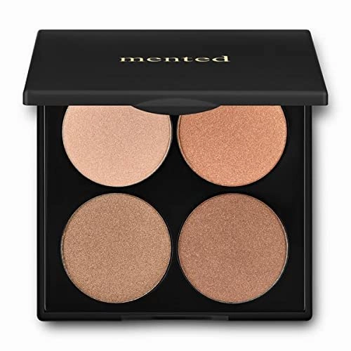Mented Cosmetics | Nude and Dark Eyeshadows, Everynight Eye Shadow Palette   Sunkissed Highlighter Palette   Eyebrow Pencil (Deep Brown)   Long Live the Lash Mascara