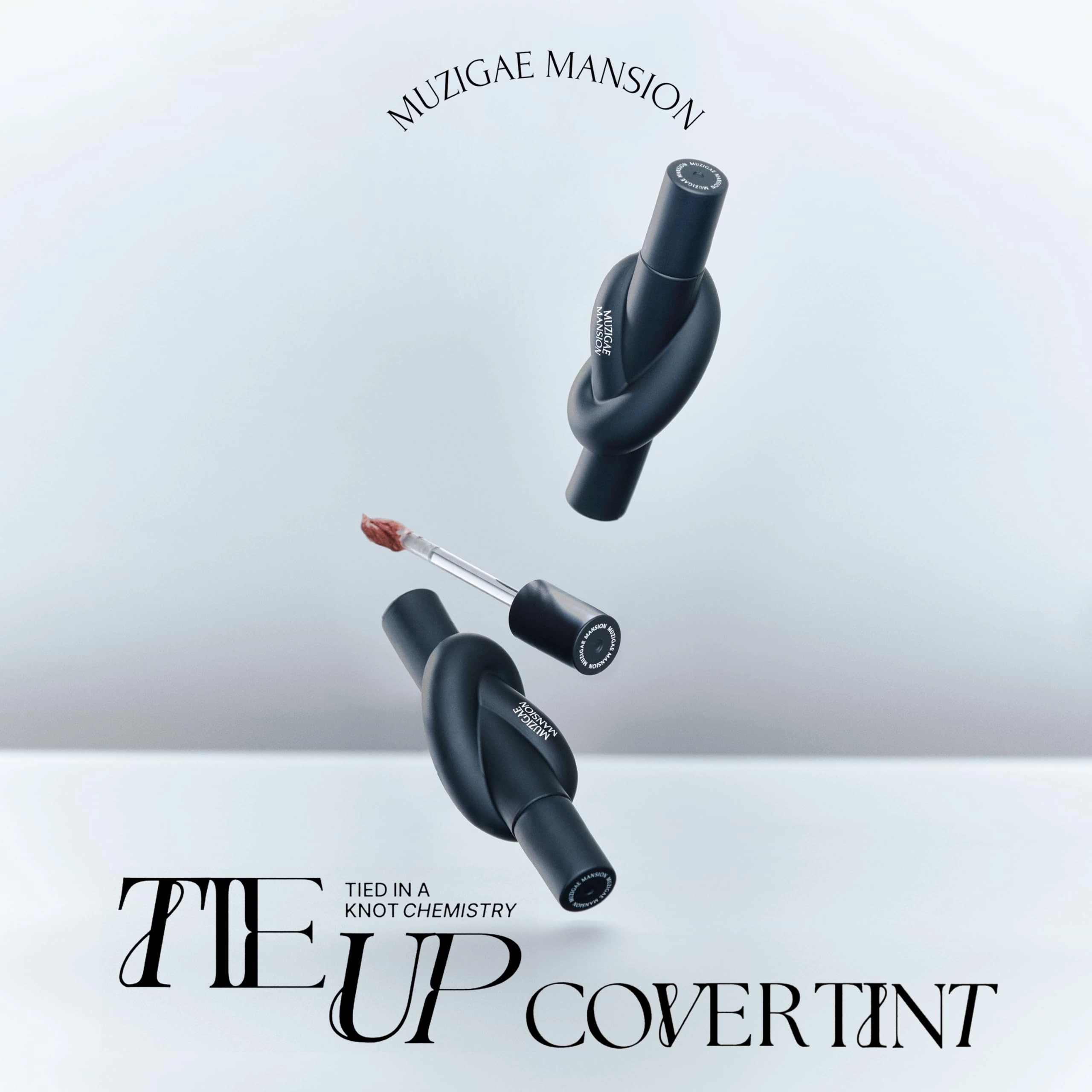 MUZIGAE MANSION Tie Up Cover Tint - Waterproof & Long Lasting Lip Stain for Women - Korean Base Nude Tint Stick - Kbeauty Matte Gloss - Mood Color Changing (03 PINK STEP, 0.2 Fl oz)