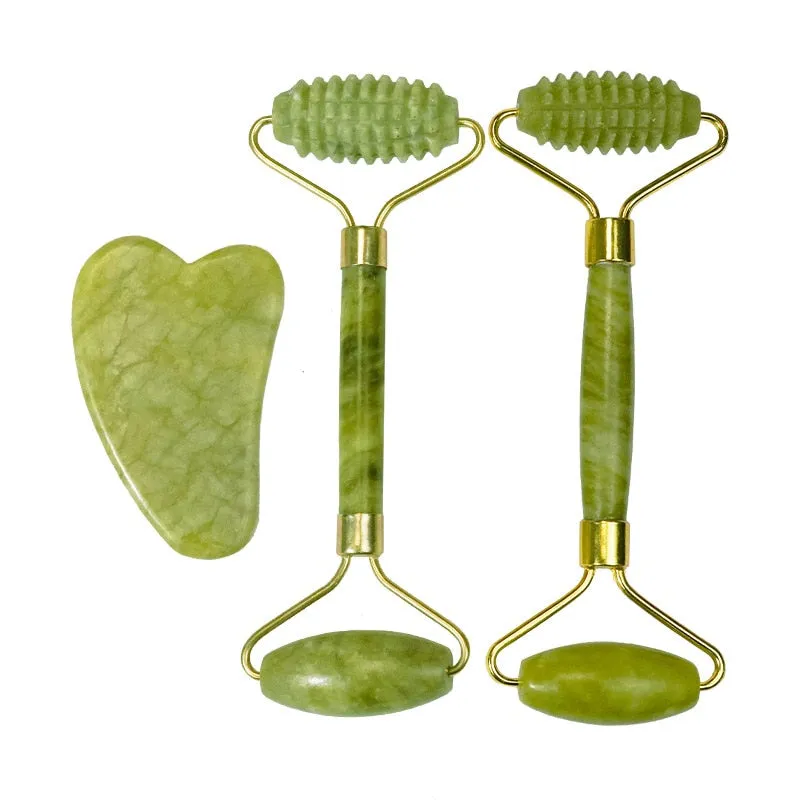 Natural Jade Roller Massager for Face Body Back Foot Massage Roller Facial