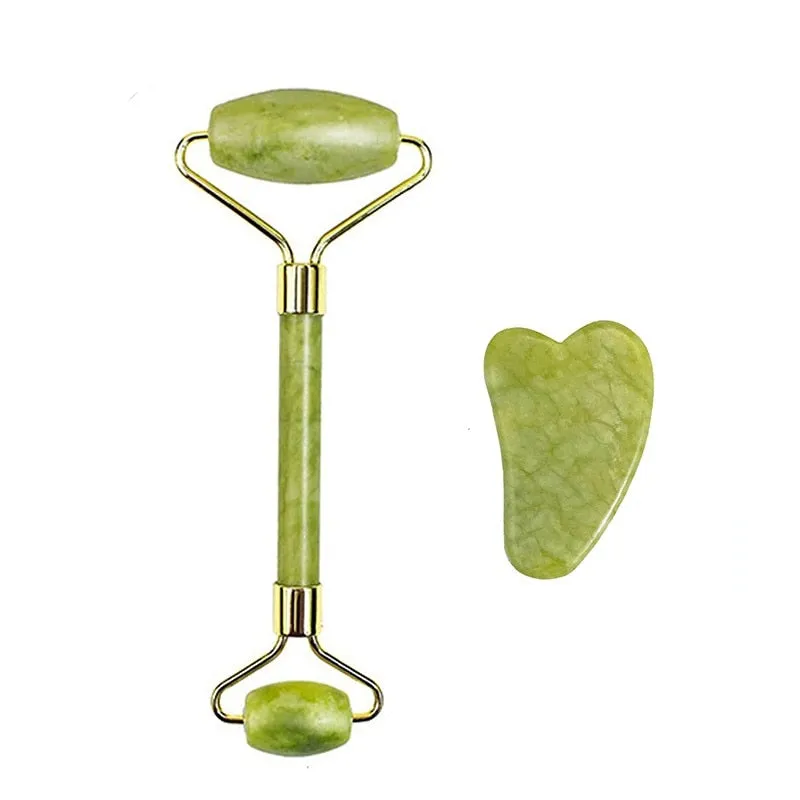 Natural Jade Roller Massager for Face Body Back Foot Massage Roller Facial