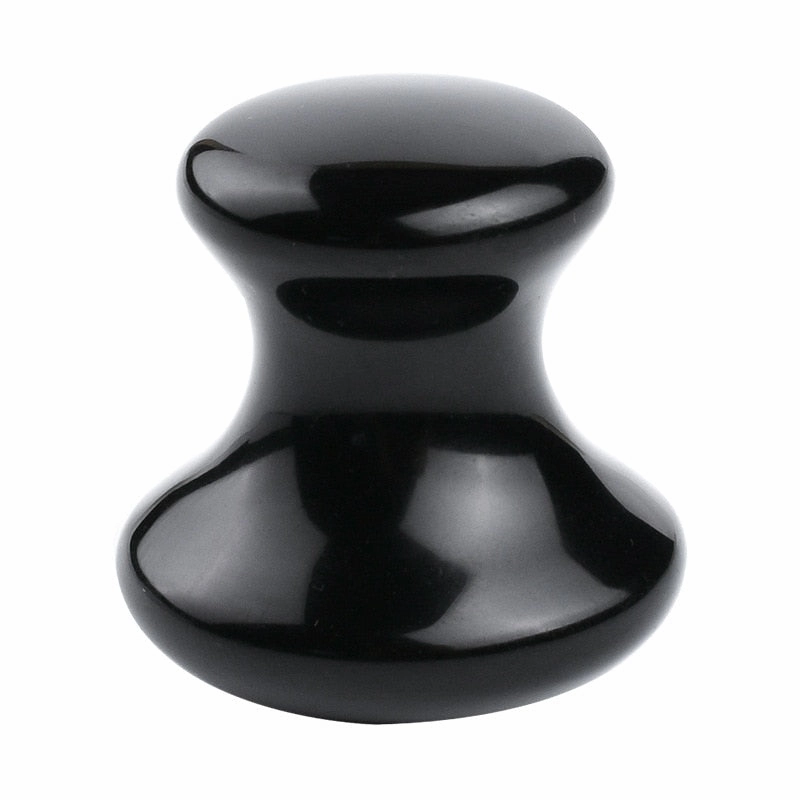 Natural Stone Guasha Massage Gouache Scraper For Face Jade Roller Massager Set Black Obsidian Gua Sha Board Facial SkinCare Tool