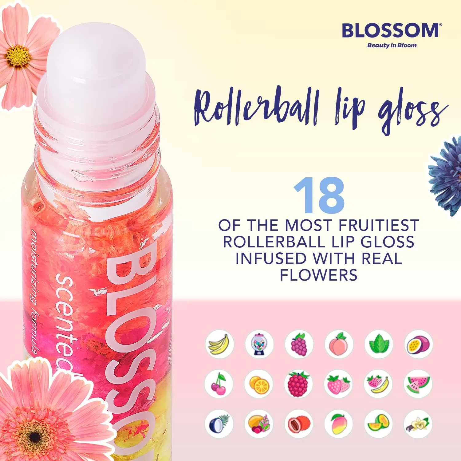 New Blossom TropiCali - Roll-On Lip Gloss in Strawberry Shortcake!