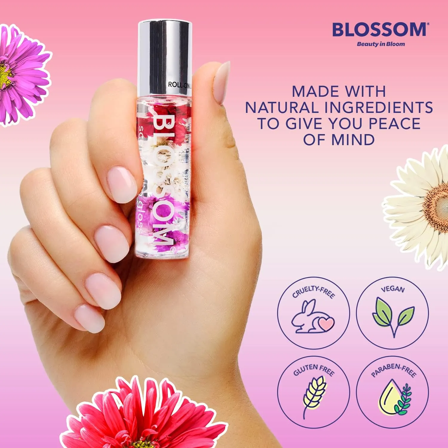New Blossom TropiCali - Roll-On Lip Gloss in Strawberry Shortcake!