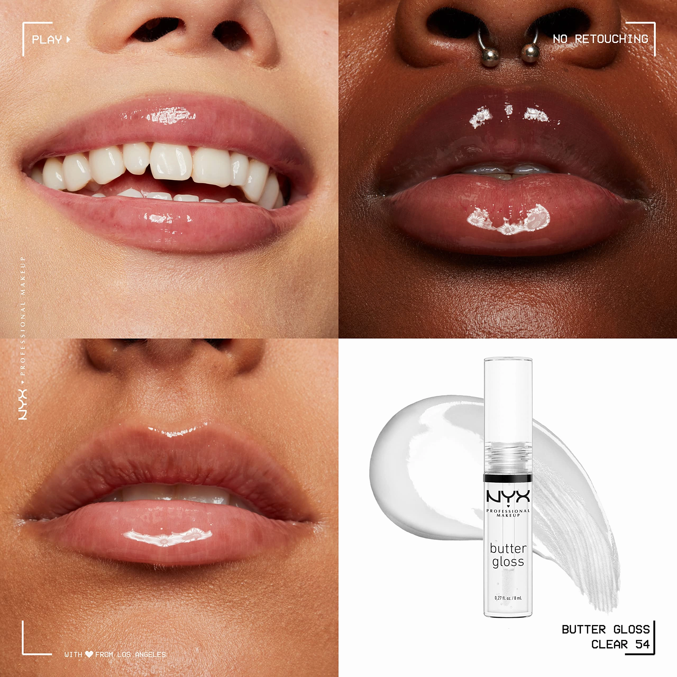NYX Butter Gloss Non-Sticky Lip Gloss | Sugar Glass