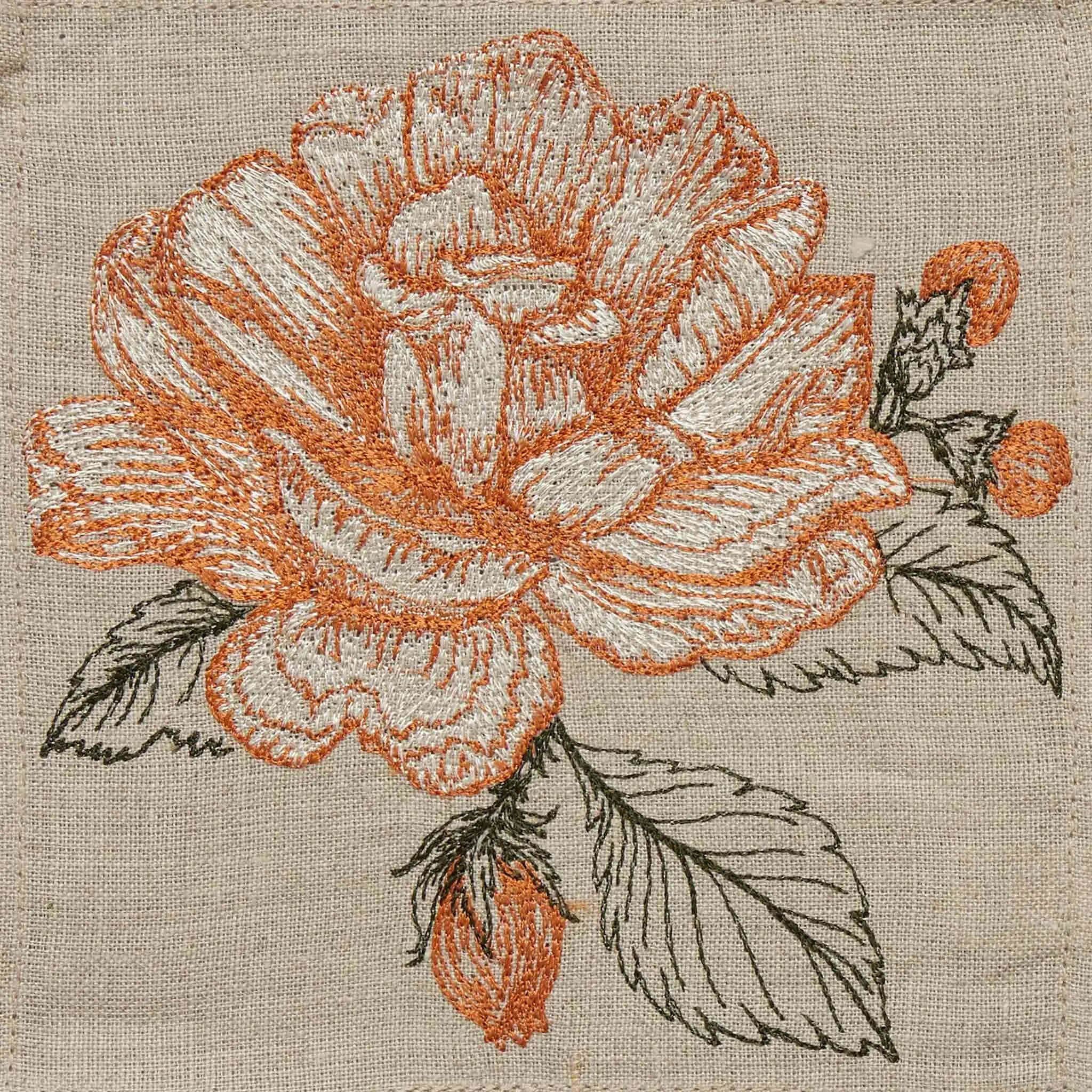 Paradise Garden Embroidered Cocktail Napkin Set
